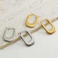 Titanium Steel Earrings, Vacuum Ion Plating, fashion jewelry & Unisex 