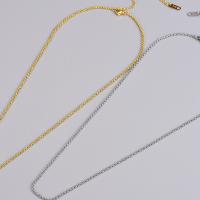 316 L Edelstahl Halskette Gliederkette, mit Verlängerungskettchen von 7cm, Vakuum-Ionen-Beschichtung, DIY & für Frau, keine, 2mm, Länge:45 cm, verkauft von PC