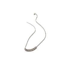 Collar de la joyería de titanio, Partículas de acero, con 5cm extender cadena, para mujer, plateado, longitud:40.8 cm, Vendido por UD