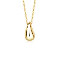 Sterling Silver Jewelry Necklace, 925 Sterling Silver, Teardrop, gold color plated, fashion jewelry & for woman, gold Approx 17.7 Inch 