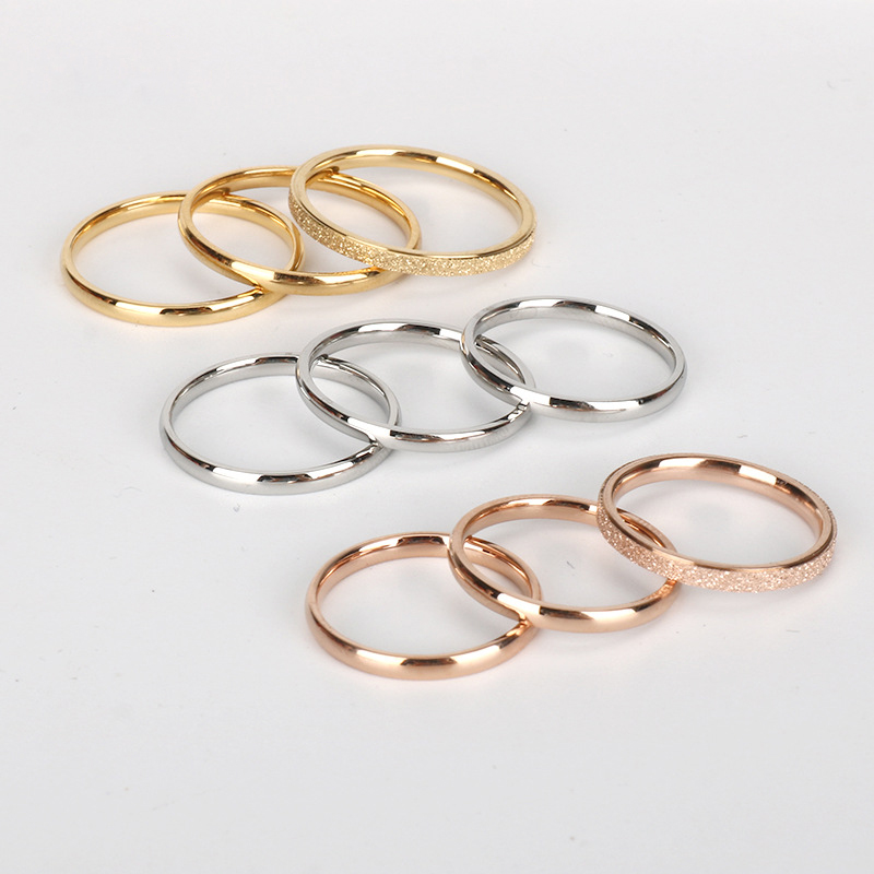 304 Stainless Steel Ring Set, Vacuum Ion Plating, three pieces & Unisex & different size for choice, more colors for choice, US Ring Size:6-10, Sold By Set