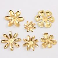 Iron Hair Accessories DIY Findings, Flower, gold color plated 