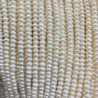 Bouton de culture des perles d'eau douce, perle d'eau douce cultivée, DIY, blanc, 4-5mm Environ 14.17 pouce, Environ Vendu par brin