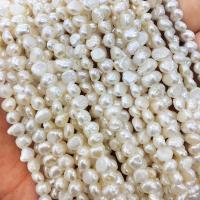 Baroque Cultured Freshwater Pearl Beads, DIY, white, 3-4mm Approx 13.77 Inch, Approx 