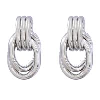 Zinc Alloy Drop Earring, silver color plated, fashion jewelry & for woman, silver color 