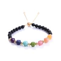 Gemstone Bracelets, Natural Stone, with Brass, handmade, fashion jewelry & for woman & faceted cm 