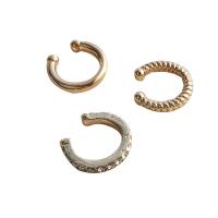 Earring Cuff and Wraps, Zinc Alloy, plated, three pieces & fashion jewelry & for woman & with rhinestone 9mm 