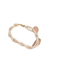 Cultured Freshwater Pearl Brass Bracelet, with Freshwater Pearl, with 5 extender chain, plated, fashion jewelry & for woman cm 