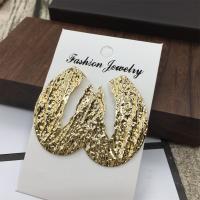 Zinc Alloy Stud Earring, gold color plated, for woman, 50-60mm 