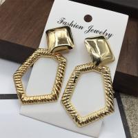 Zinc Alloy Drop Earring, gold color plated, for woman & hollow, 50-60mm 