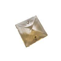 Transparent Acrylic Connector, Square, injection moulding, DIY & faceted 22.71mm, Approx 