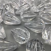 Transparent Acrylic Beads, Teardrop, injection moulding, DIY & faceted Approx 