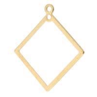 Hollow Brass Pendants, Rhombus, plated, Unisex & double-hole Approx 1mm, Approx 