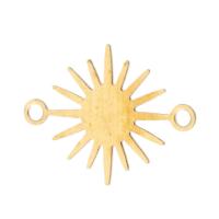 Brass Connector, Sun, plated, DIY & 1/1 loop Approx 1mm, Approx 