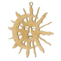 Brass Jewelry Pendants, plated, sun and moon & Unisex & hollow Approx 1mm, Approx 