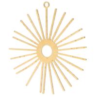 Brass Jewelry Pendants, Sun, plated, Unisex & hollow Approx 1mm, Approx 