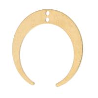 Brass Jewelry Pendants, Moon, plated, Unisex & double-hole Approx 1mm, Approx 