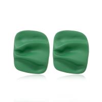 Zinc Alloy Stud Earring, stoving varnish, for woman, green 