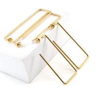 Stainless Steel Stud Earring, 304 Stainless Steel, polished, fashion jewelry & for woman, golden 