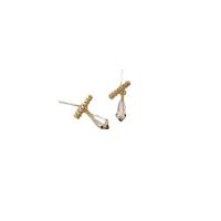Rhinestone Brass Stud Earring, Teardrop, plated, fashion jewelry & for woman & with rhinestone 