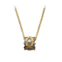 Collar de cobre con los diamantes de imitación, metal, chapado, cadena oval & para mujer & con diamantes de imitación, 11mm, longitud:aproximado 16.5-17.7 Inch, Vendido por UD
