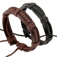 Cowhide Bracelets, Full Grain Cowhide Leather, handmade, Adjustable & fashion jewelry & Unisex Approx 6.69 Inch 