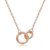 Brass Jewelry Necklace, with 5 extender chain, plated, fashion jewelry & for woman, rose gold color, 12.7mm cm 