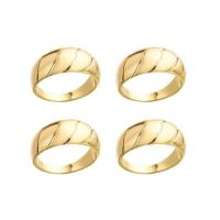 Anillo de dedo de latón, metal, chapado en oro de 14 K, diverso tamaño para la opción & para mujer, dorado, Vendido por UD