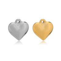 pendentifs de cœur en inox , Acier inoxydable 304, coeur, Placage, DIY, plus de couleurs à choisir Vendu par sac