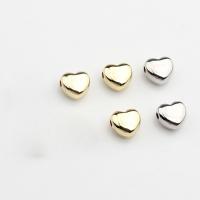 Zinklegierung Herz Perlen, plattiert, DIY, keine, 8x8mm, 10PCs/Tasche, verkauft von Tasche