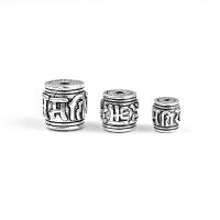 Sterling Silver Spacer Beads, 925 Sterling Silver, Column, polished original color 