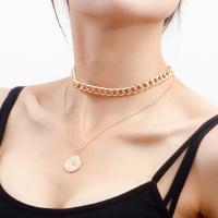 Fashion Multi Layer Necklace, Zinc Alloy, plated, for woman 36cm,16cm 