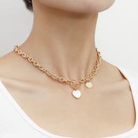 Shell Zinc Alloy Necklace, with White Shell, plated & for woman 