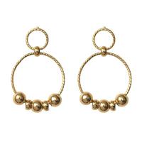 Zinc Alloy Drop Earring, gold color plated, fashion jewelry & for woman & hollow, 35mm 