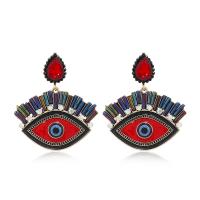 Evil Eye Earrings, Zinc Alloy, KC gold color plated, fashion jewelry & for woman & with rhinestone 