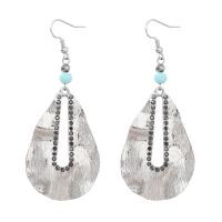 Acrylic Drop Earring, Zinc Alloy, with Resin & Acrylic, silver color plated, fashion jewelry & for woman, silver color 