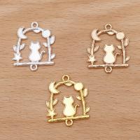 Zinc Alloy Charm Connector, plated, DIY & 1/1 loop & hollow Approx 