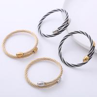 Stainless Steel Bangle, 304 Stainless Steel, Vacuum Ion Plating, fashion jewelry & Unisex 5mm,9mm, Inner Approx 55mm 