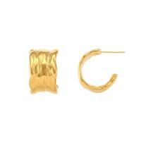 Edelstahl Stud Ohrring, 304 Edelstahl, 18K vergoldet, Modeschmuck & für Frau, goldfarben, 20x13mm, verkauft von Paar