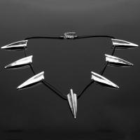 Ожерелье цинкового сплава , цинковый сплав, с Восковой шнур, Мужский, черный длина:Приблизительно 15.35 дюймовый, продается PC