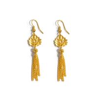 Fashion Fringe Earrings, Brass, Peacock, gold color plated, fashion jewelry & for woman, golden, 65mm 