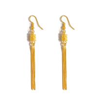 Fashion Fringe Earrings, Brass, Column, gold color plated, fashion jewelry & for woman, golden, 70mm 