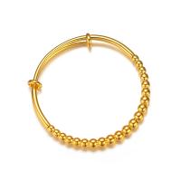 Brass Bangle, Round, gold color plated, fashion jewelry & for woman, golden, 6mm, Inner Approx 58mm 
