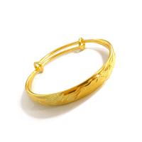 Brass Bangle, Donut, gold color plated, fashion jewelry & for woman, golden, 10mm, Inner Approx 60mm 