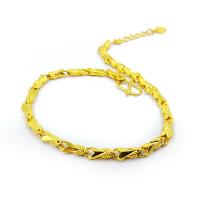 Brass Bracelets, with 3cm extender chain, Fish, gold color plated, fashion jewelry & for woman, golden cm 