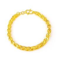 Brass Bracelets, gold color plated, fashion jewelry & for woman, golden cm 