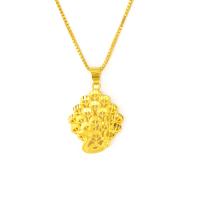 Ожерелье ручной латунные, Латунь, Павлин, плакирован золотом, ювелирные изделия моды & Женский, Золотой длина:45 см, продается PC
