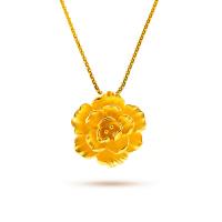 Brass Jewelry Necklace, Flower, real gold plated, fashion jewelry & for woman, golden cm 