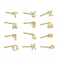 Nose Piercing Jewelry, 925 Sterling Silver, 12 Signs of the Zodiac, plated & for woman 
