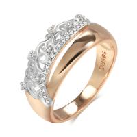 Cubic Zirconia Micro Pave Brass Finger Ring, plated & micro pave cubic zirconia & for woman & hollow, 9mm, US Ring 